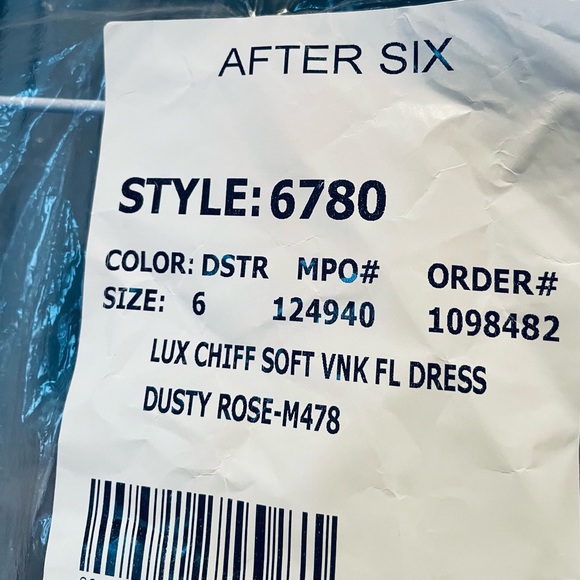 Dusty Rose Dessy Lux Chiffon Bridesmaid Dress - Picture 4 of 4